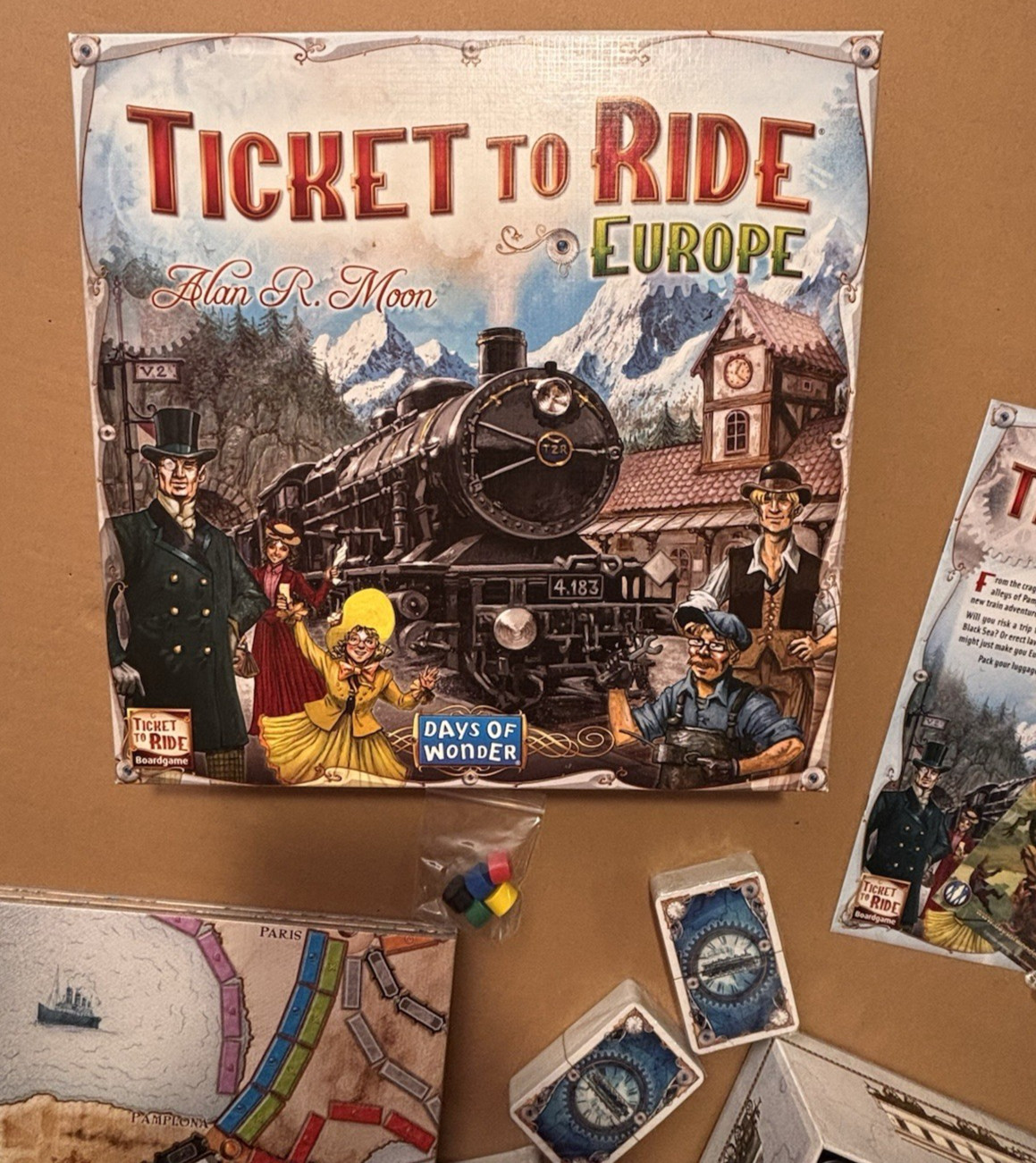 2016 Ticket To Ride Europe Board Game – New, Open Box, Complete, Sealed Cards