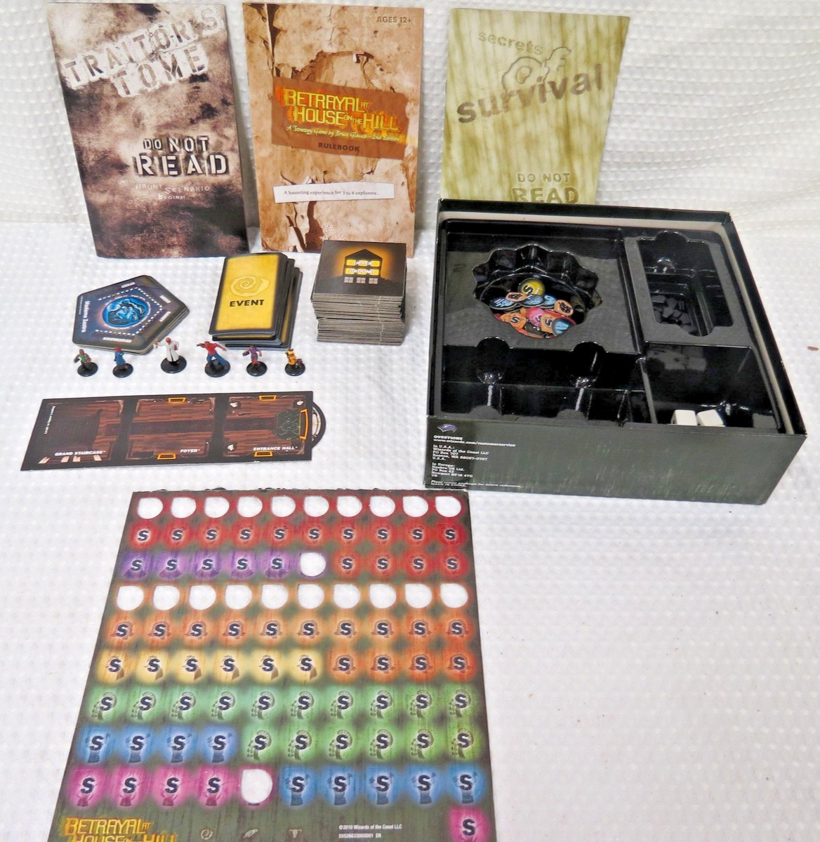 Betrayal at House on the Hill Board Game 2nd Edition Complete Avalon Hill Horror
