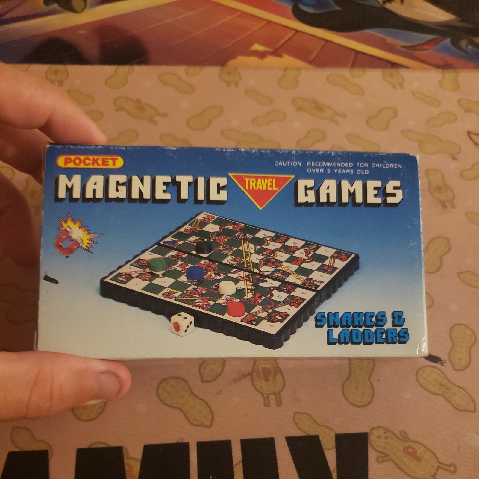 Pocket Mini Magnetic Travel Game Travel Snakes & Ladders Pocket Game Vintage Box