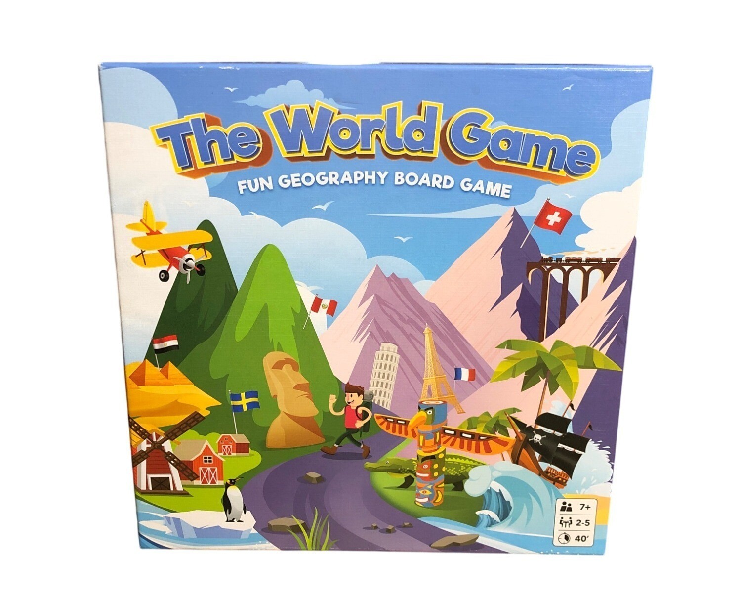 The World Game Fun Geography Board Game For Kids & Adults 7+ Complete Homeschool