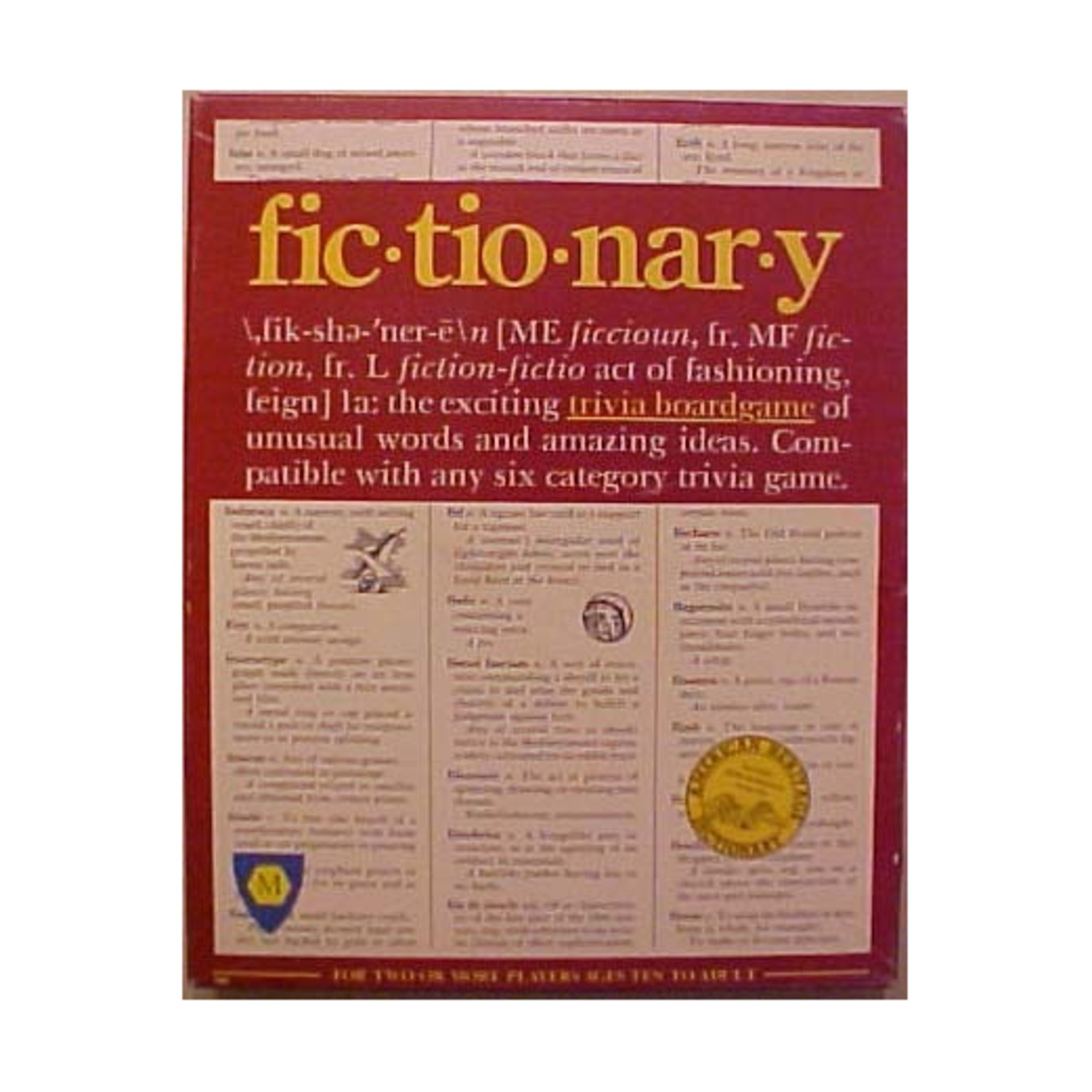Mayfair Boardgame Fictionary Box VG+/EX
