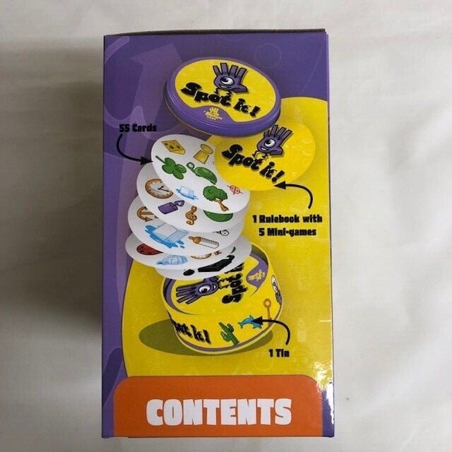 Spot It! Classic Card Game Five Games in One Ages 6 Years and Up- 2 to 8 Players
