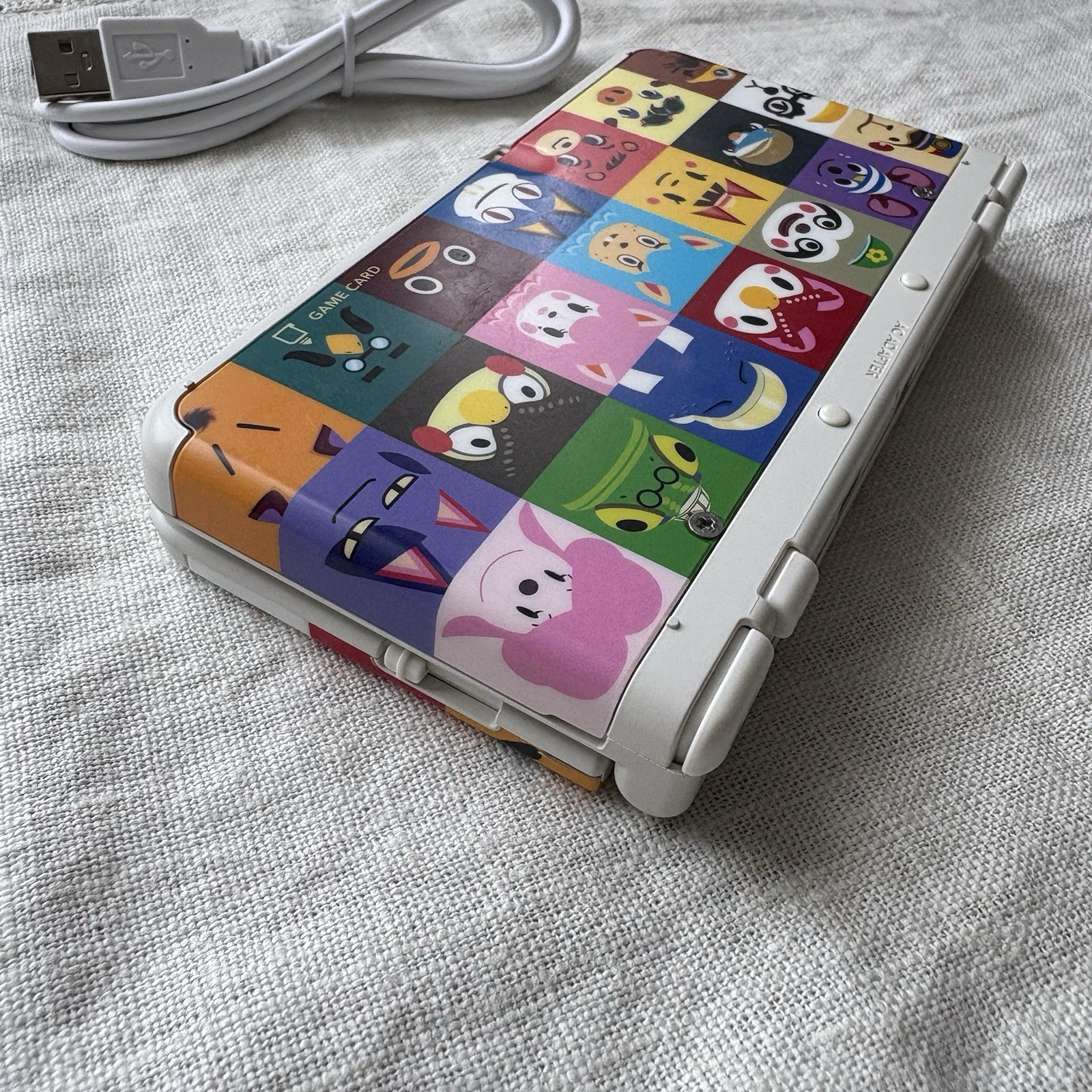 Nintendo new 3DS Animal Crossing Kisekae Plate touch pen 4GB SD card USB Ued JP