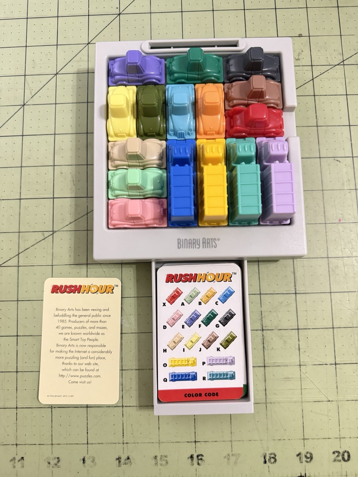 VINTAGE Rush Hour COMPLETE Binary Arts 1996 Strategy Thinking Puzzles Challenges