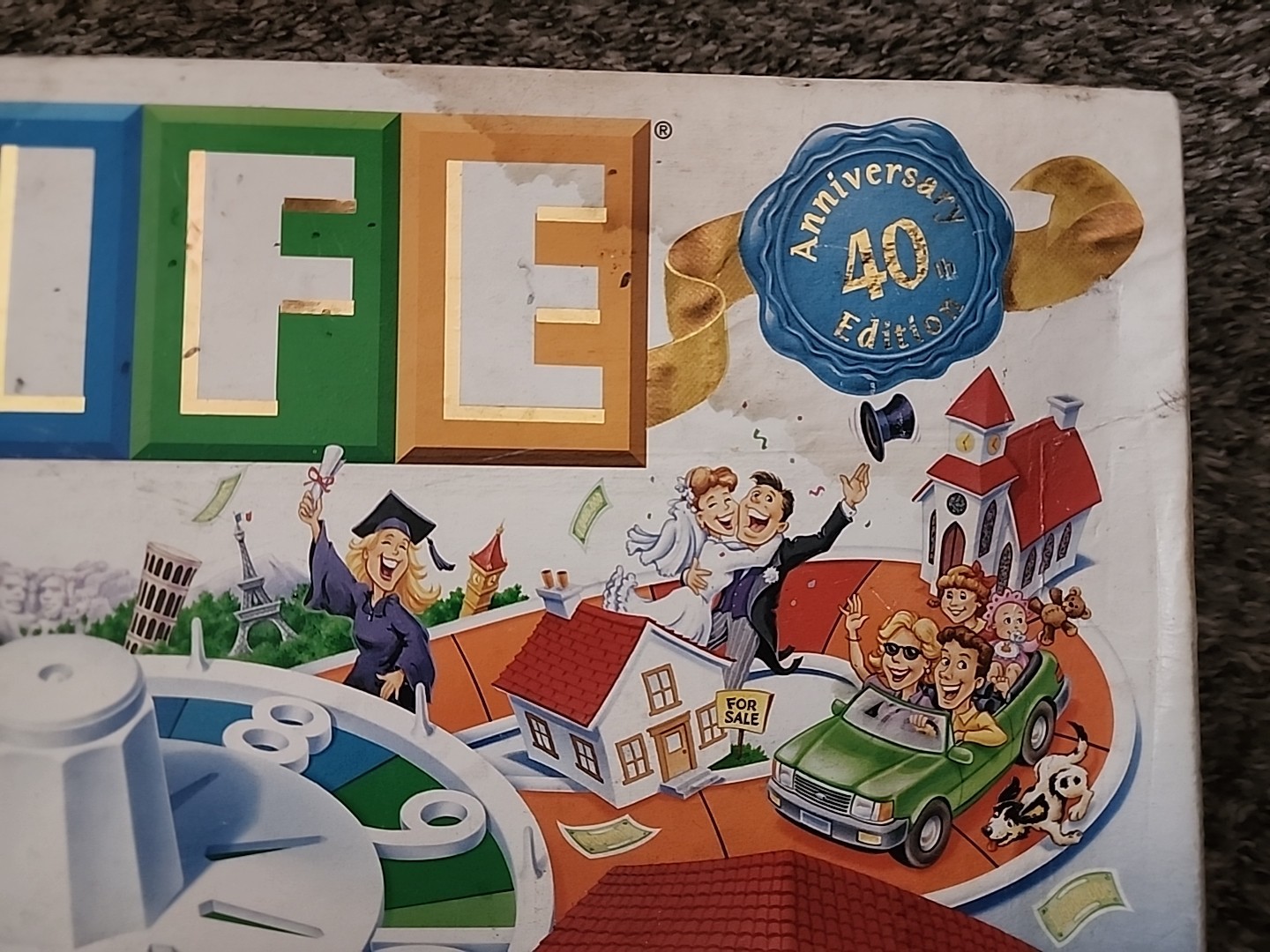 The Game of Life 40th Anniversary Board Game Milton Bradley Family Complete