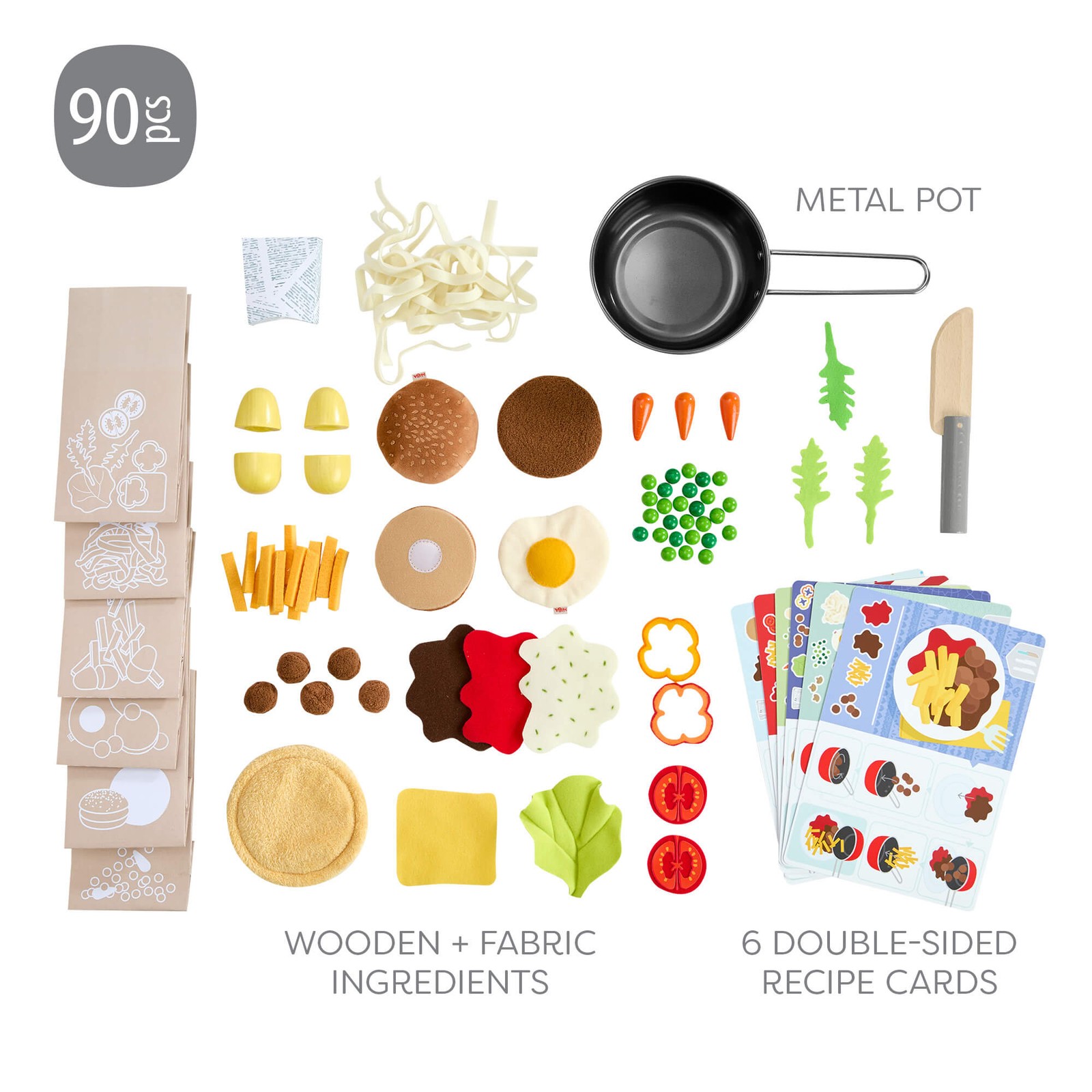 HABA Creative Play Meal Kit – Play Food Set with 80+ Accessories for Ages 3+