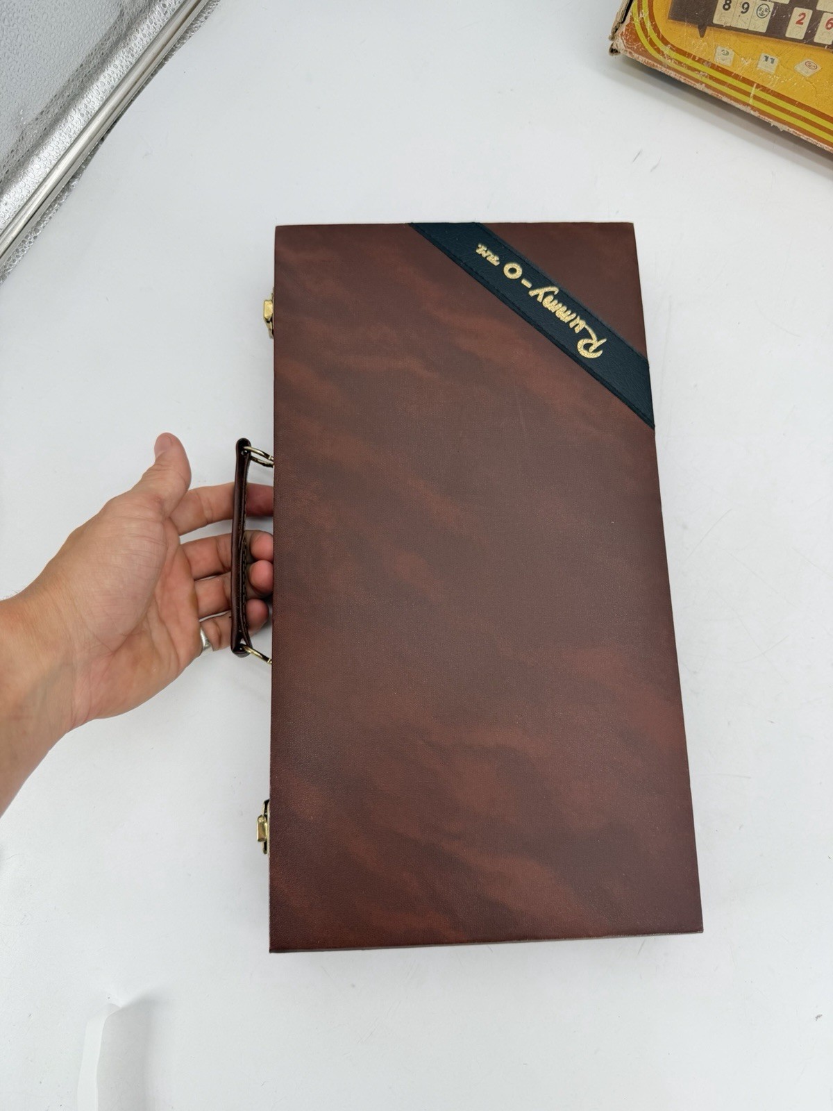 Vintage Rummy-O Tile Game Cardinal Faux Leather Case Complete Instructions