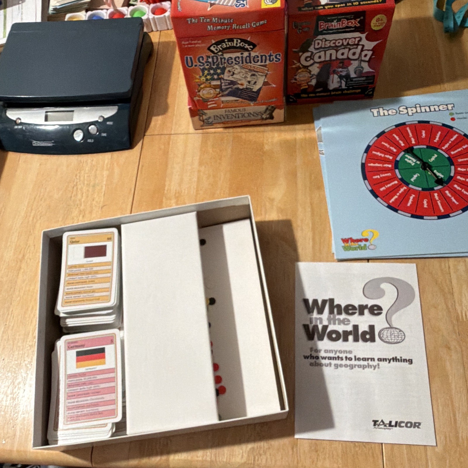 Talicor Where in the World? Geography Educational Game Spinner 8+ 2+ 2002
