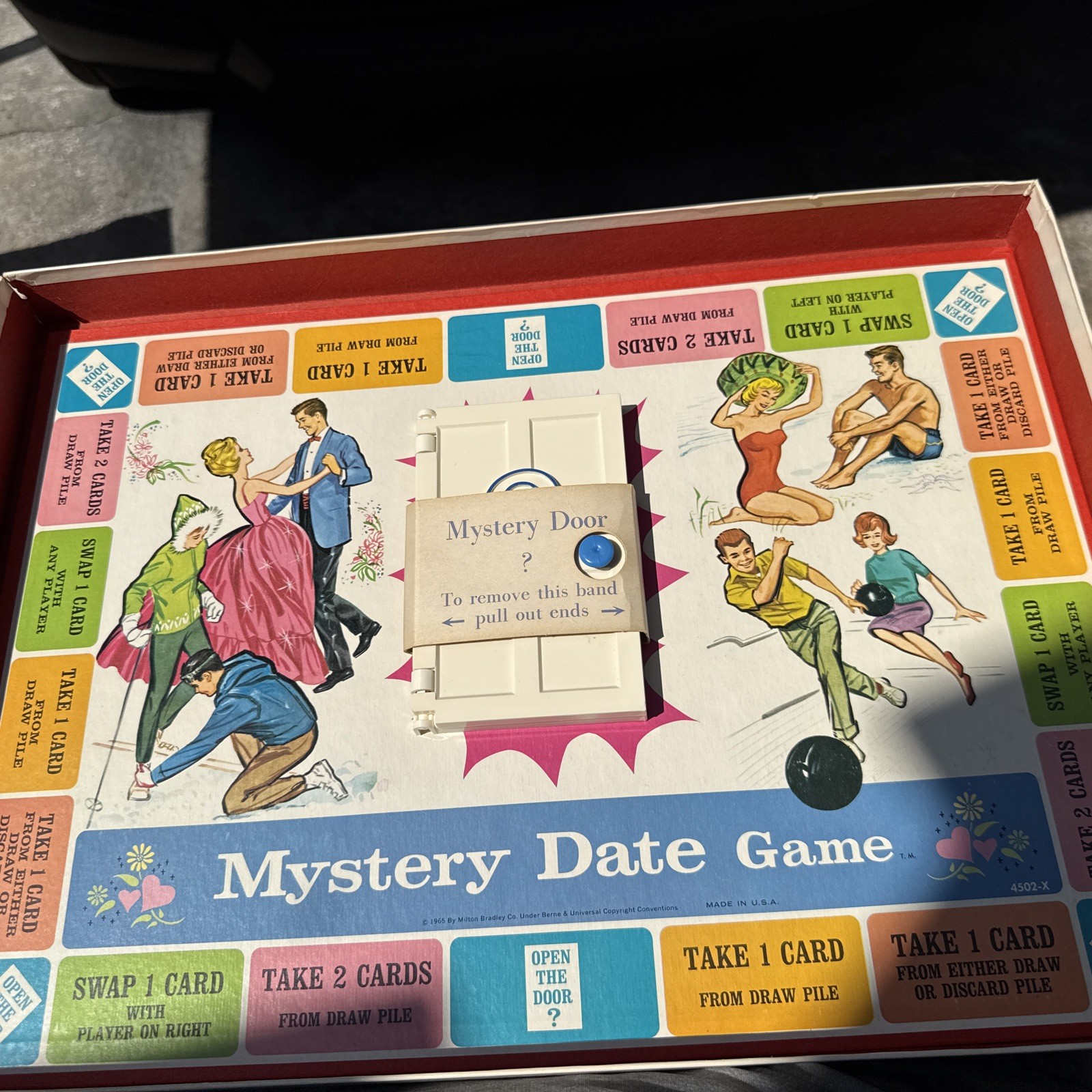 Vintage 1965 Mystery Date Game Milton Bradley Original Box Complete Set
