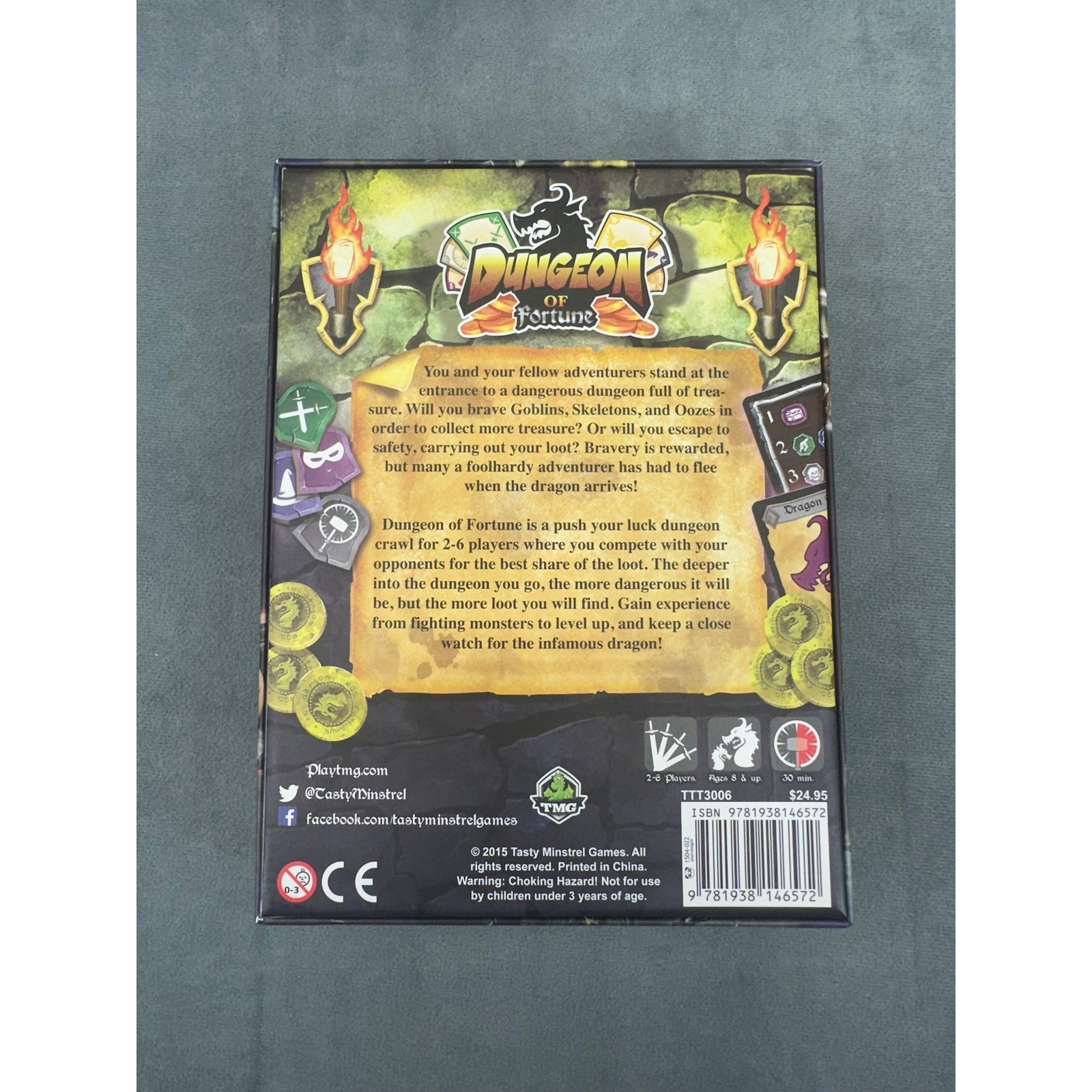 Dungeon of Fortune Board Game TMG Fantasy Dungeon Crawl Push Your Luck