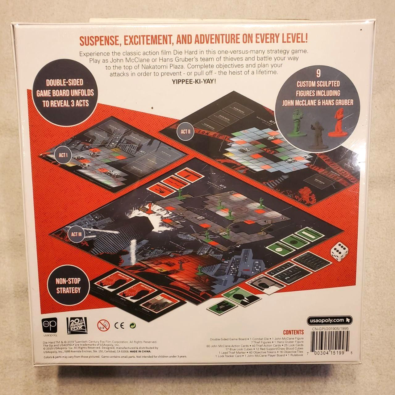 Die Hard Nakatomi Heist Board Game YKYMF Bonus Pin New Sealed Christmas Classic