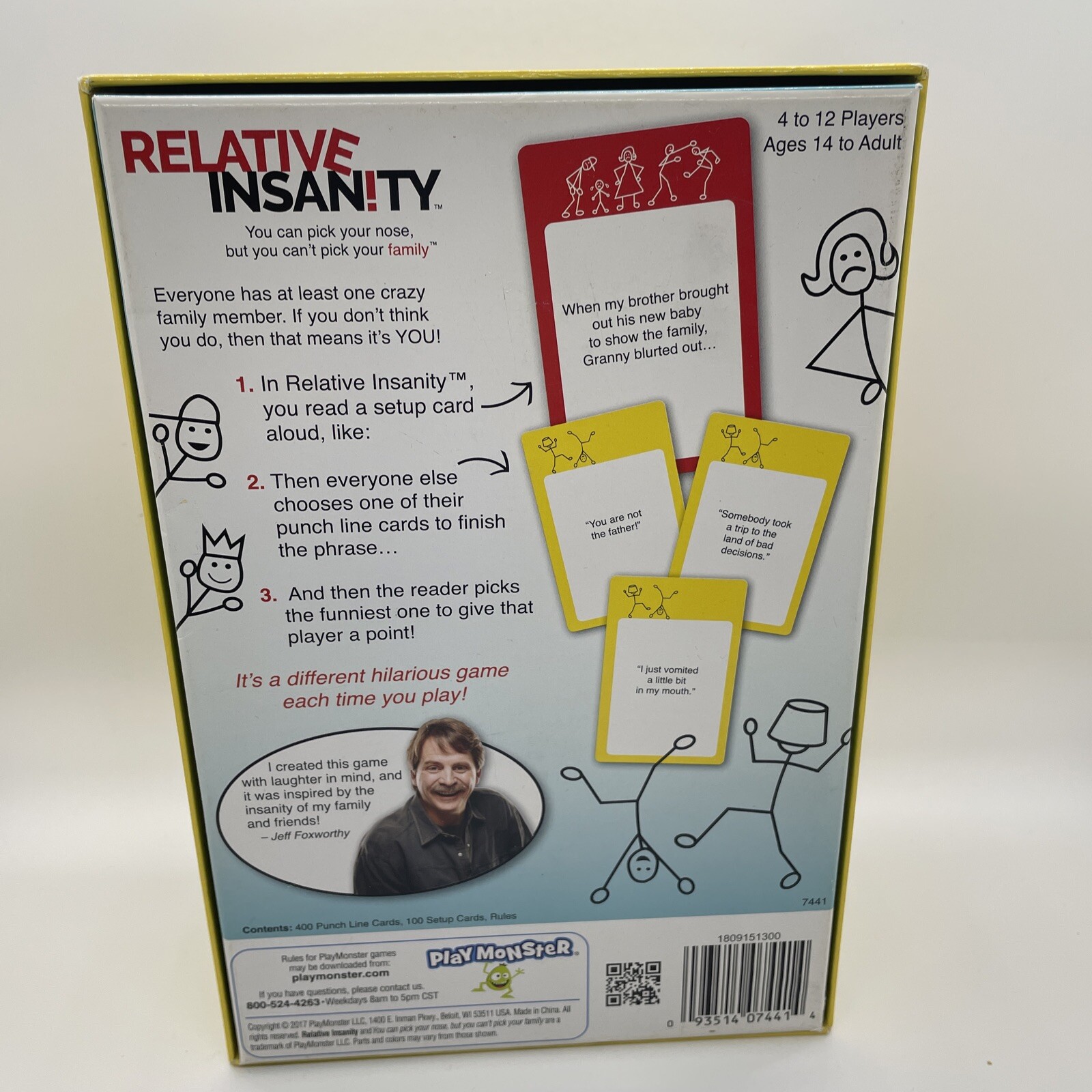 Relative Insanity Board Card Game Fun Family Nights 14 Years & Up Unisex Used