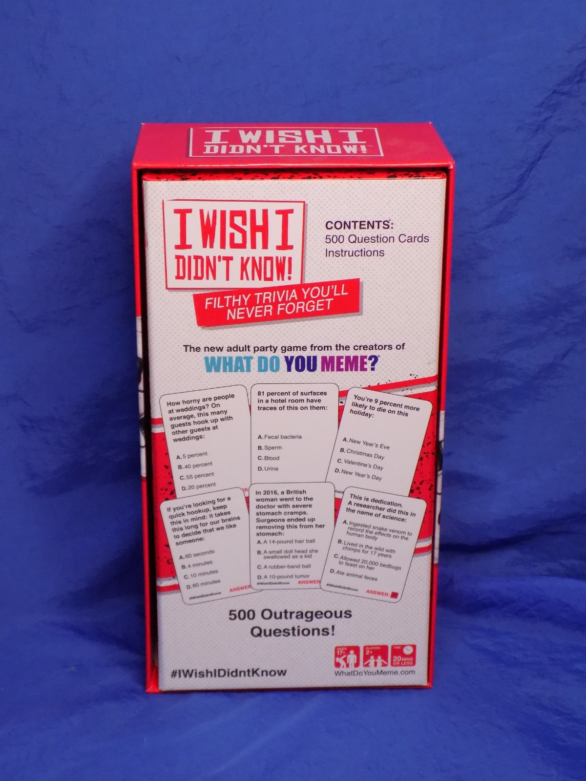 I WISH I DIDN’T KNOW Filthy Trivia You’ll Never Forget w/ 500 Question Cards