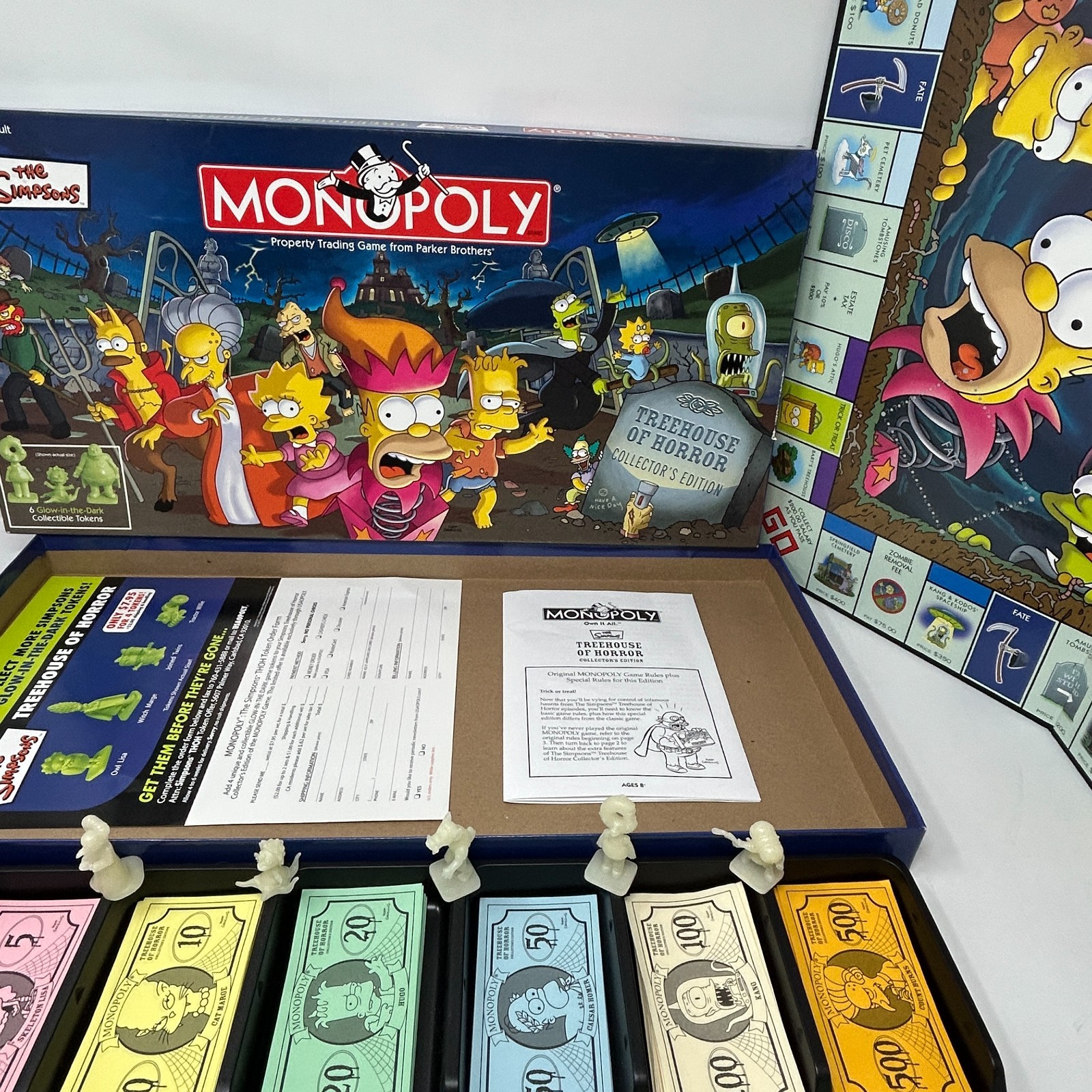 2005 Treehouse Of Horror Monopoly 100% Complete board Game the Simpsons rare