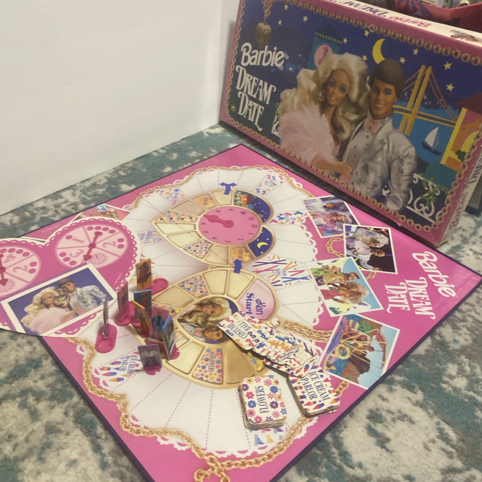 VINTAGE BOXED BARBIE DREAM DATE BOARD GAME 1992 GOLDEN MATTEL Has All Pieces