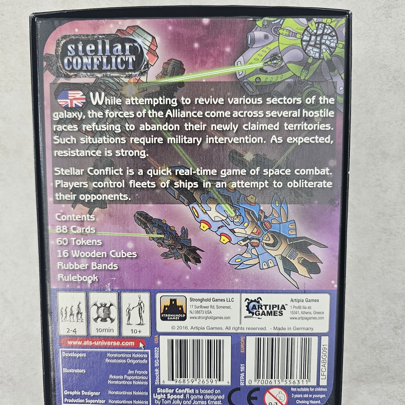 Stellar Conflict Artipia Games Stronghold Games 2016 Card Game Pre-owned