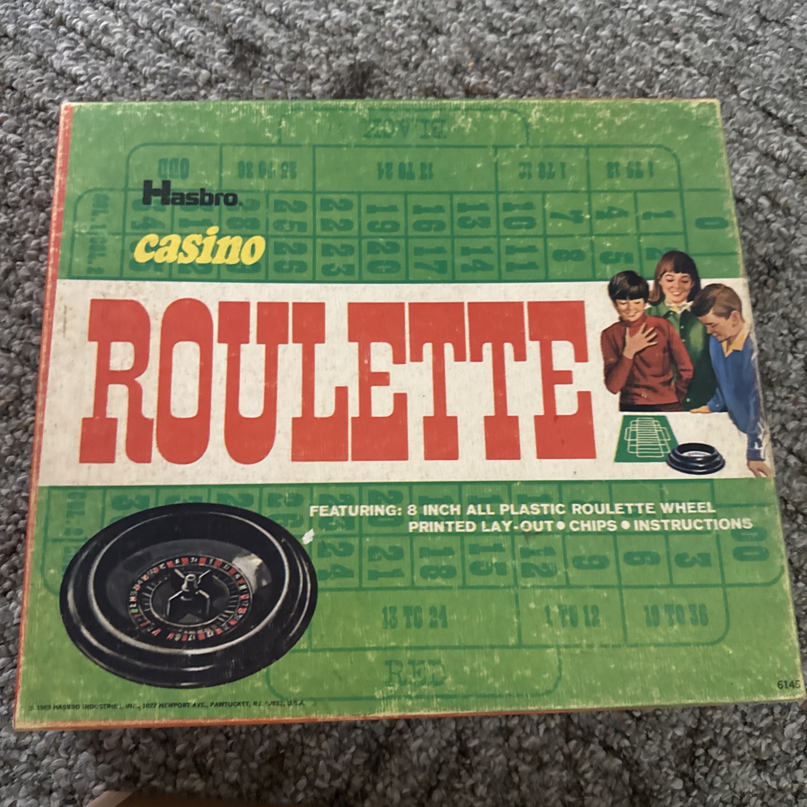 Vintage Hasbro casino Roulette game 1969 family game gambling betting game night