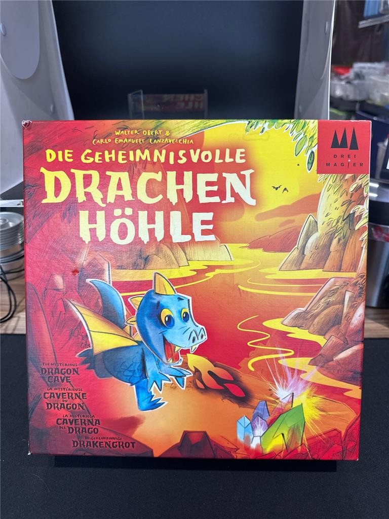 Schmidt Spiele Three Magician Games GERMAN The Mysterious Dragon Cave RARE