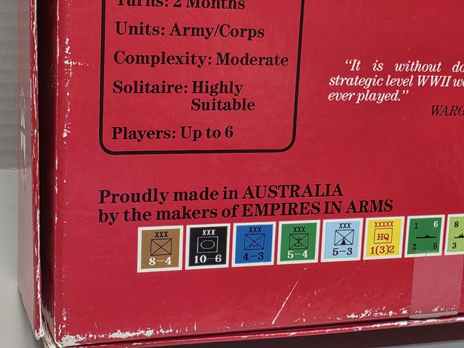 ADG – WORLD IN FLAMES Box Game – WW2 Global Conflict 1939-45 (4th Edition)