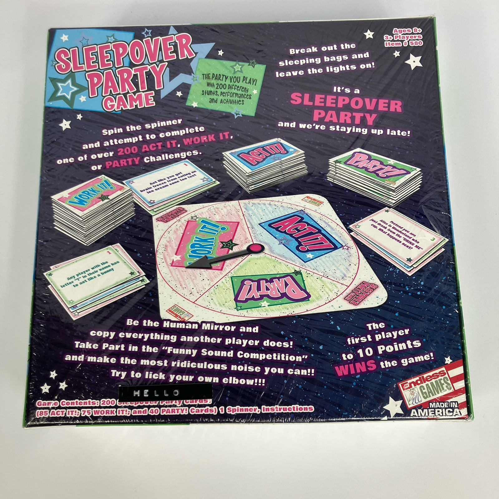 Sleepover Party Game – Endless Games – Ages 8+ For 3+ Players SEALED