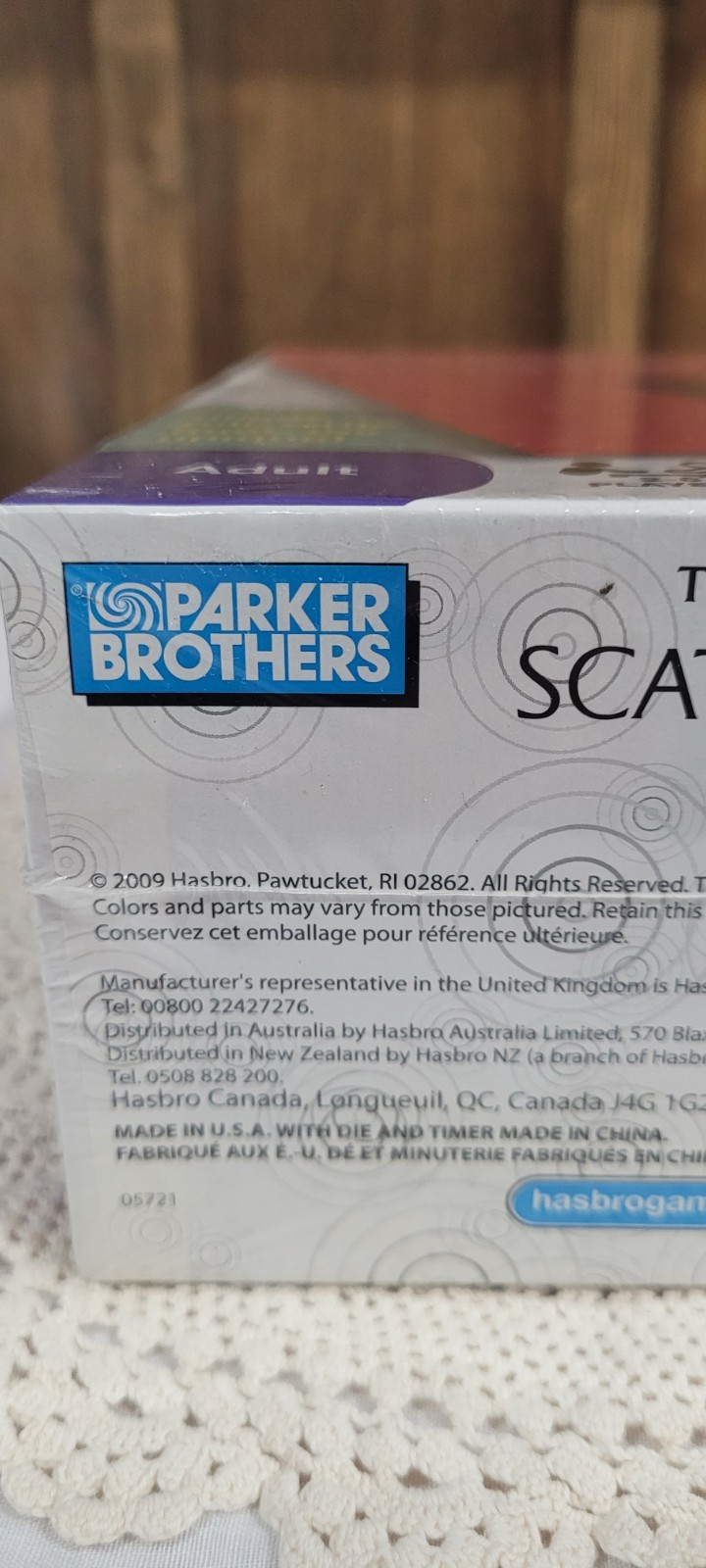 Game of Scattergories 2009 Parker Brothers 05721 for Adults NEW SEALED