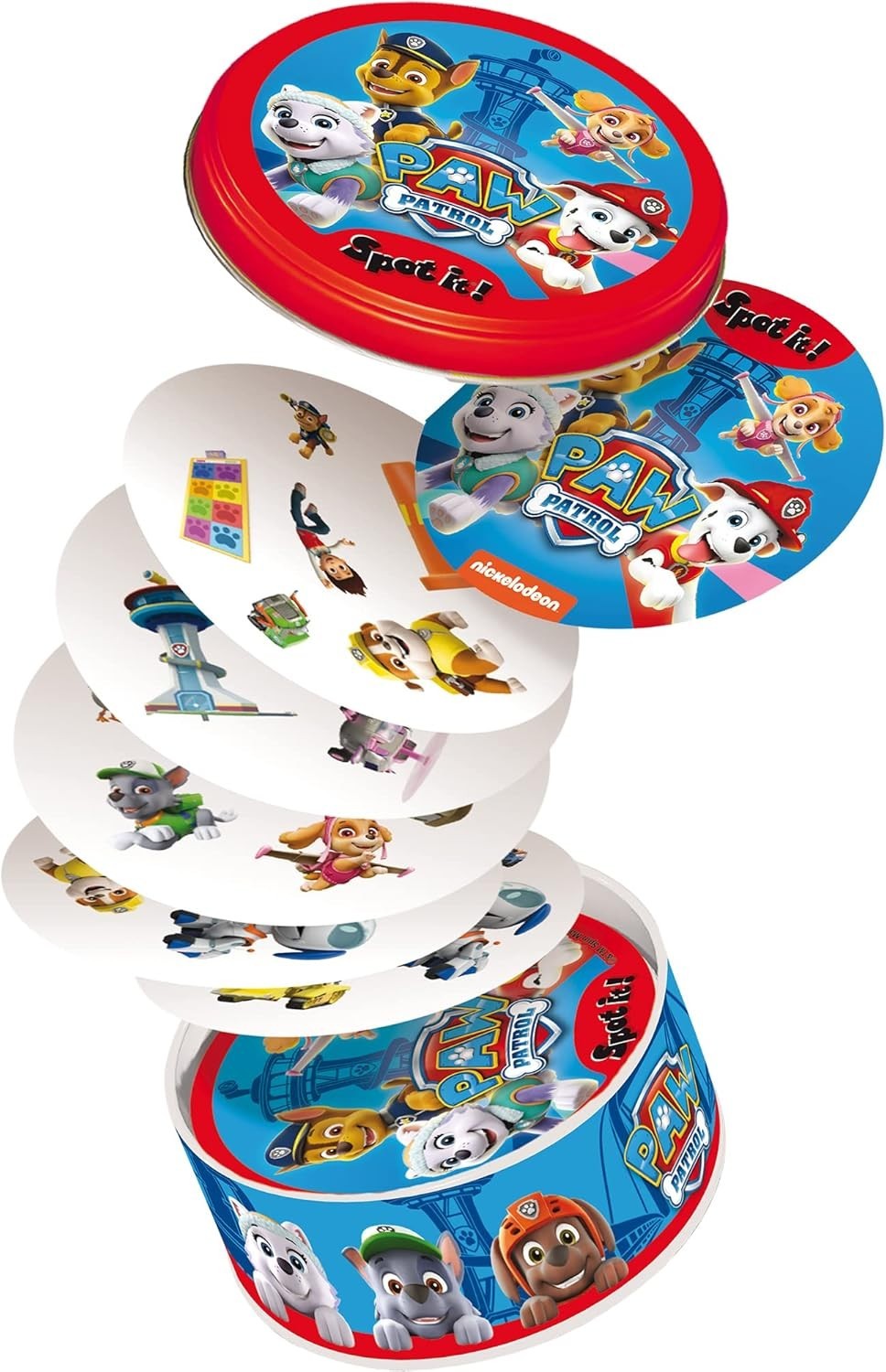 Nickelodeon Paw Patrol Spot It 5 games in 1 Matching Symbol Card Game Sealed