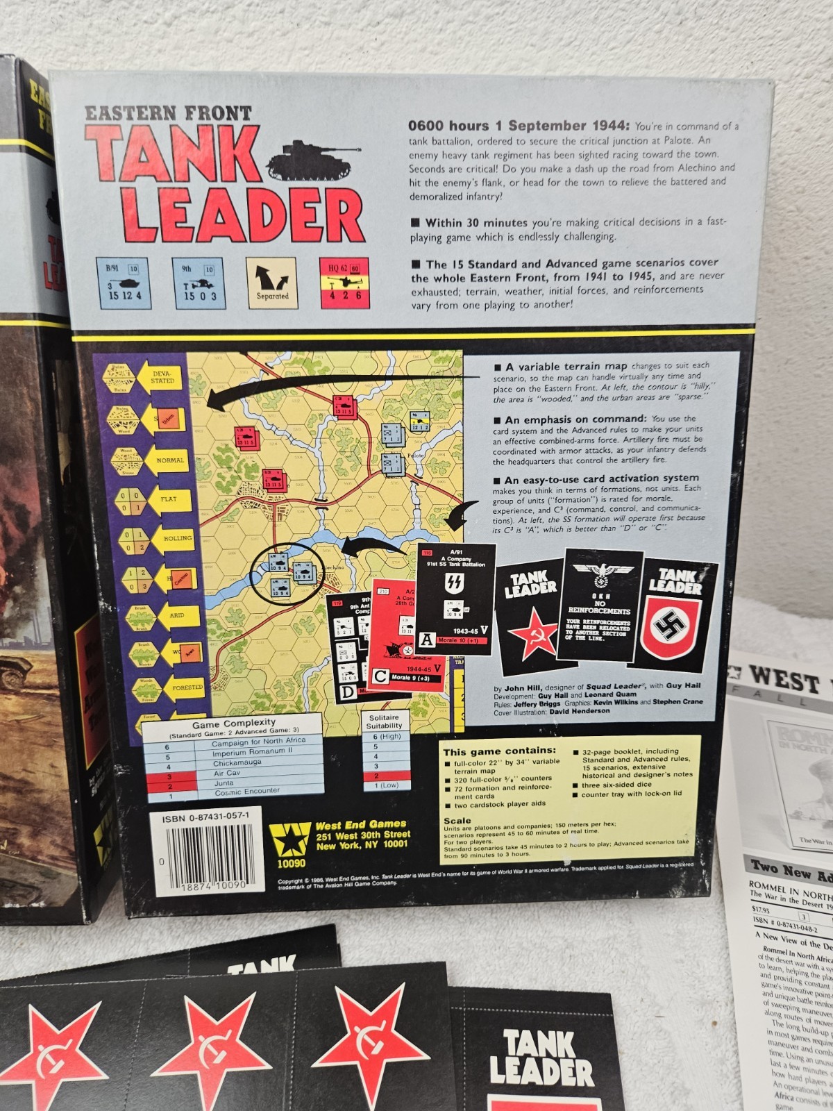 WEST END GAMES TANK LEADER GAME EASTERN FRONT 1986 VINTAGE CARDS UNPUNCHED