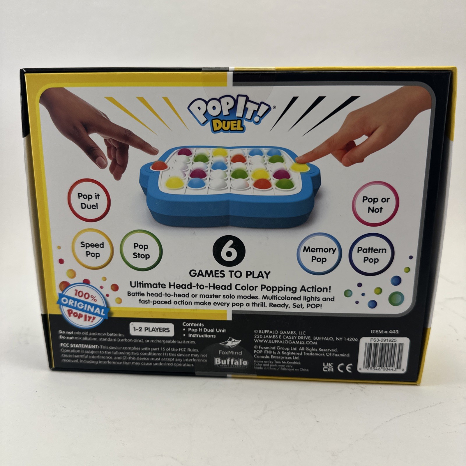 Pop It! Duel Bubble Popping Game for 1-2 Players 6 Ways to Play Memory New NIB