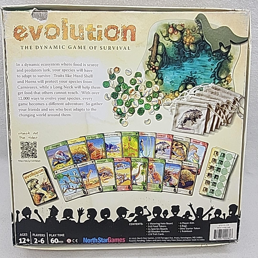 Game Evolution North Star Games Board 2015 Develop And Adapt Species Complete