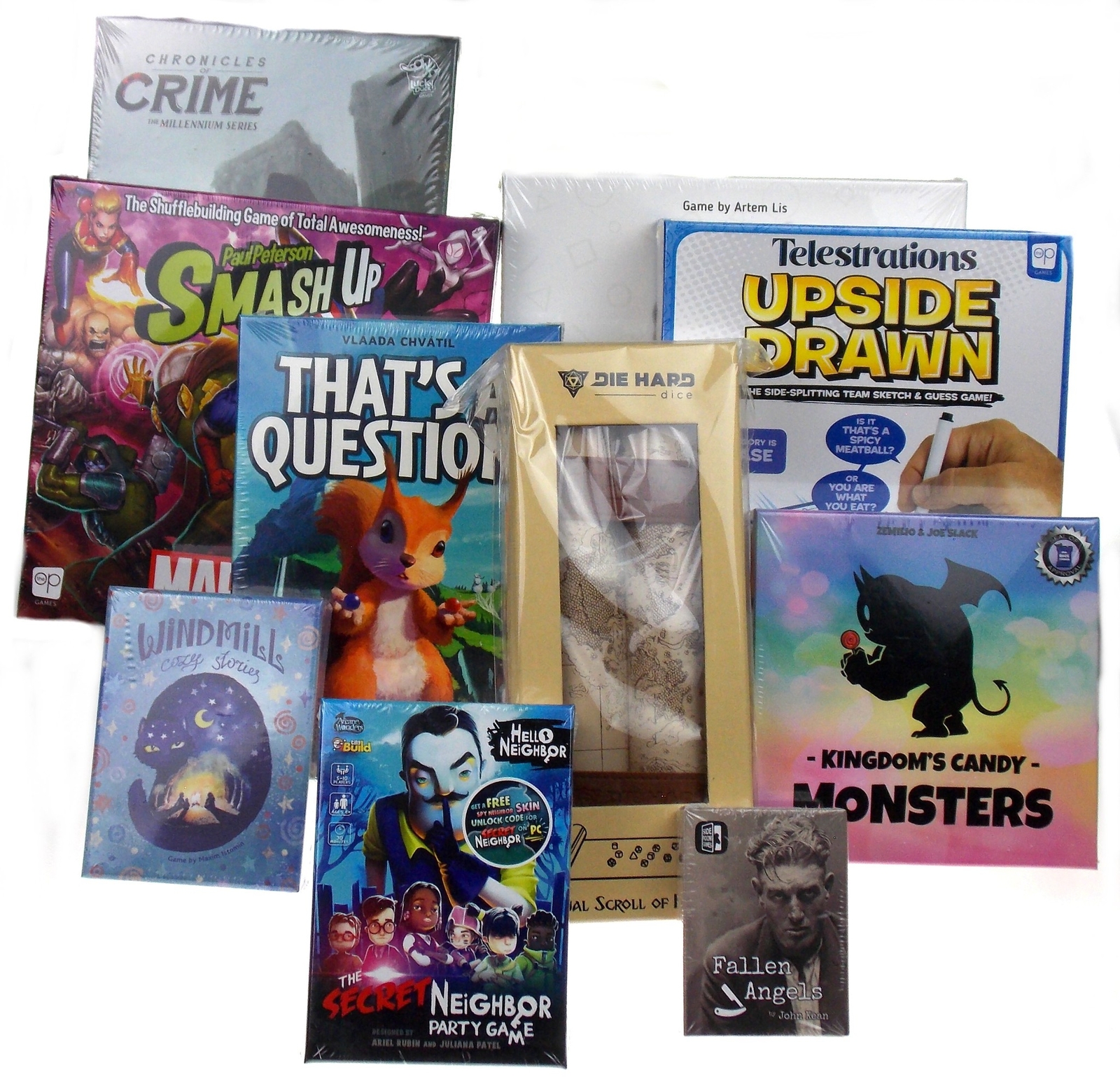 Lot 10 Board Games 2023 Die Hard Dice Arcane Wonders Smash Up Family Party NEW
