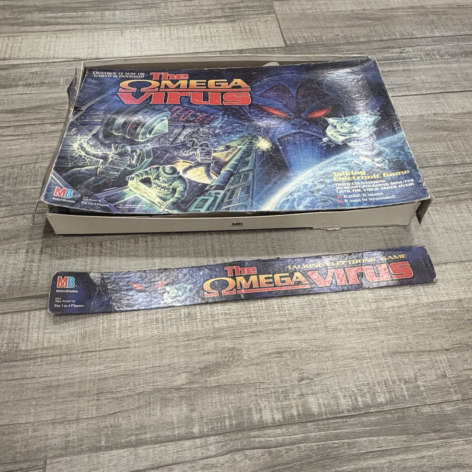 Vintage 1992 THE OMEGA VIRUS MB Electronic Board Game 99% COMPLETE Tested Works