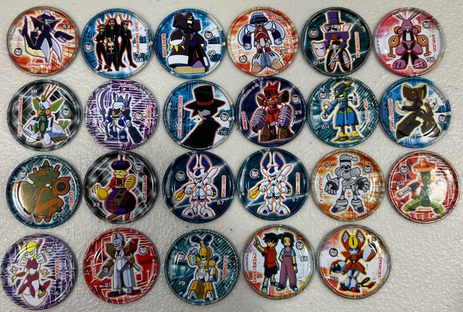 Medabots Metal Tazos Metalix/ Pogs. Sabritas. Lot Of 23. Metabee
