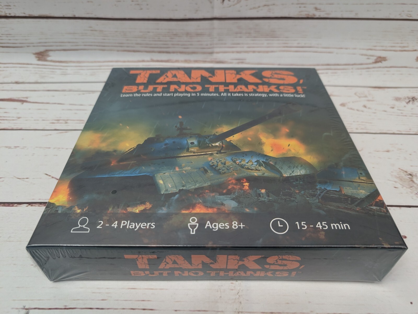 Tanks, But No Thanks! Board Game 2018 Tin Robot Games NIS War Abstract Strategy