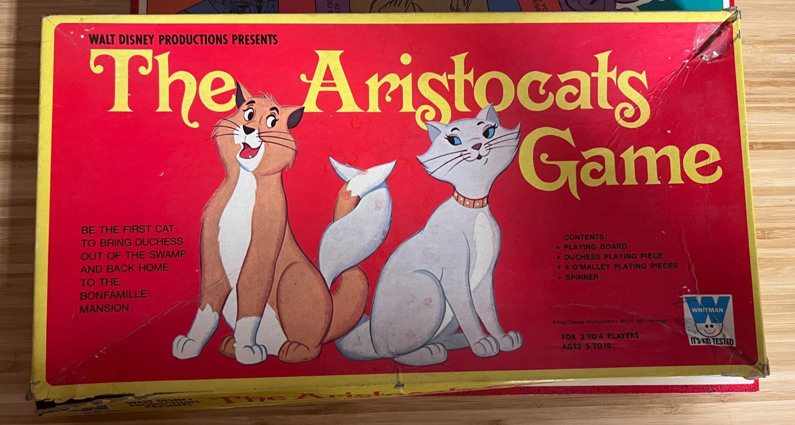 Vtg Whitman Disney The Aristocats Boardgame and HB The Aristocats dated 1970