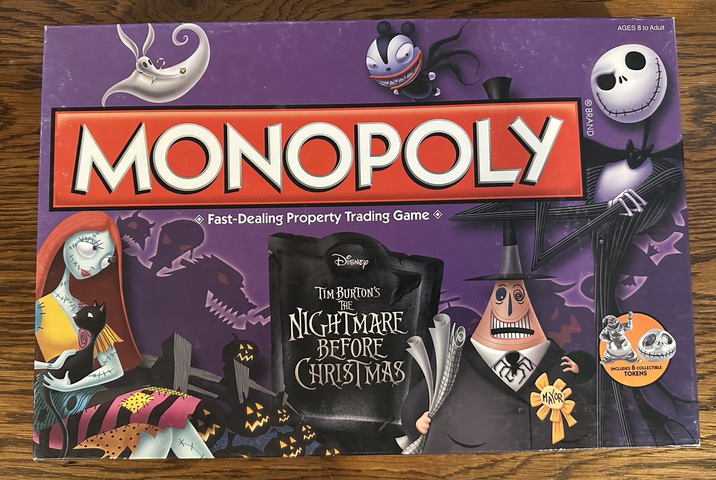Monopoly Boardgame Tim Burton Nightmare Before Christmas 2015 Collectible READ