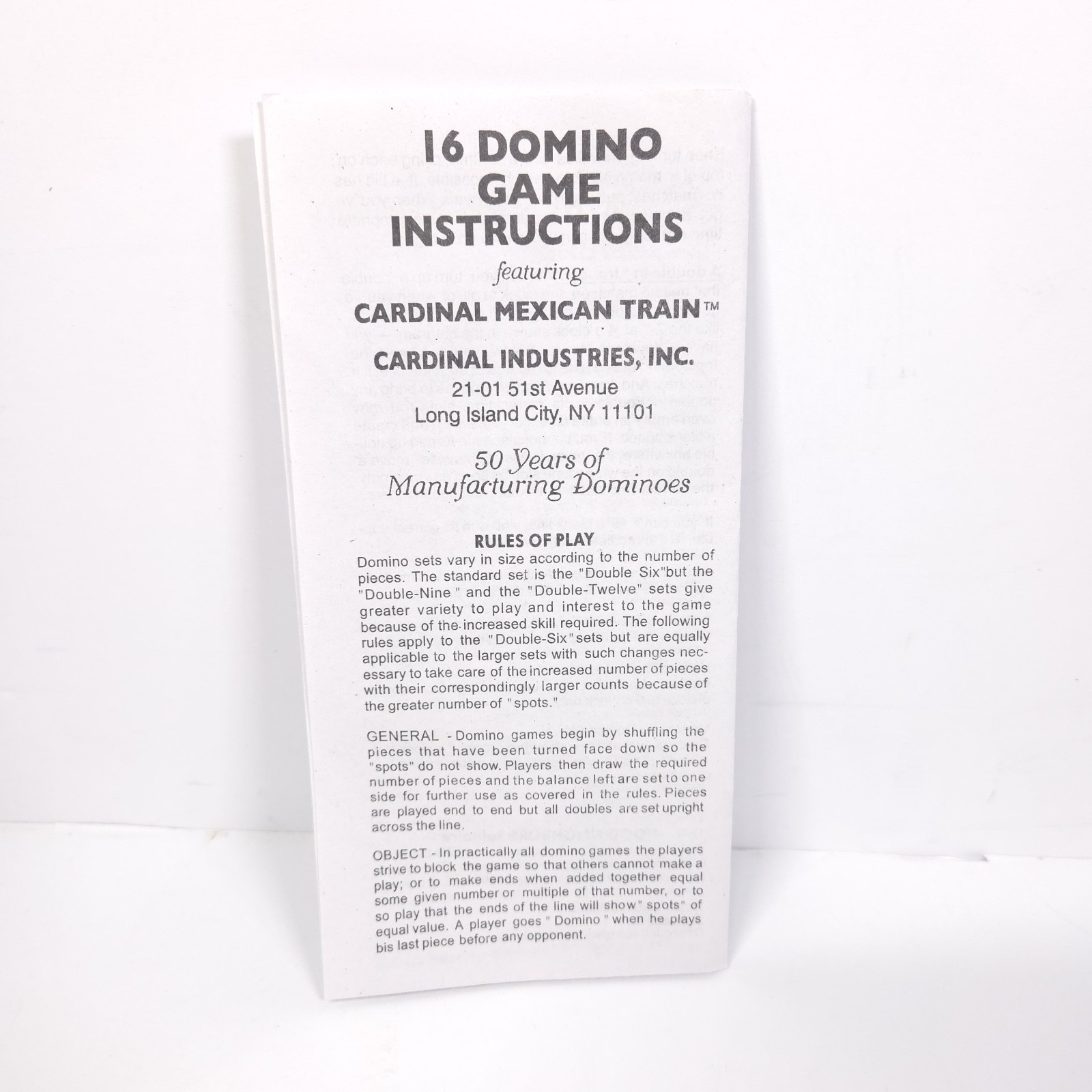 Cardinal Classic Collection Mexican Train Dominoes Wood Box Complete Game