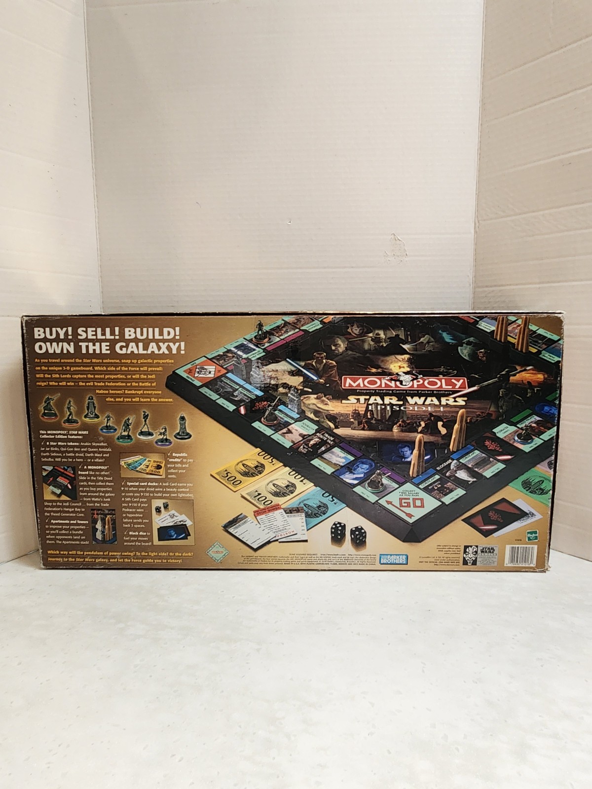 1999 Monopoly STAR WARS Episode 1 Collector Edition 3D Game Board Complete