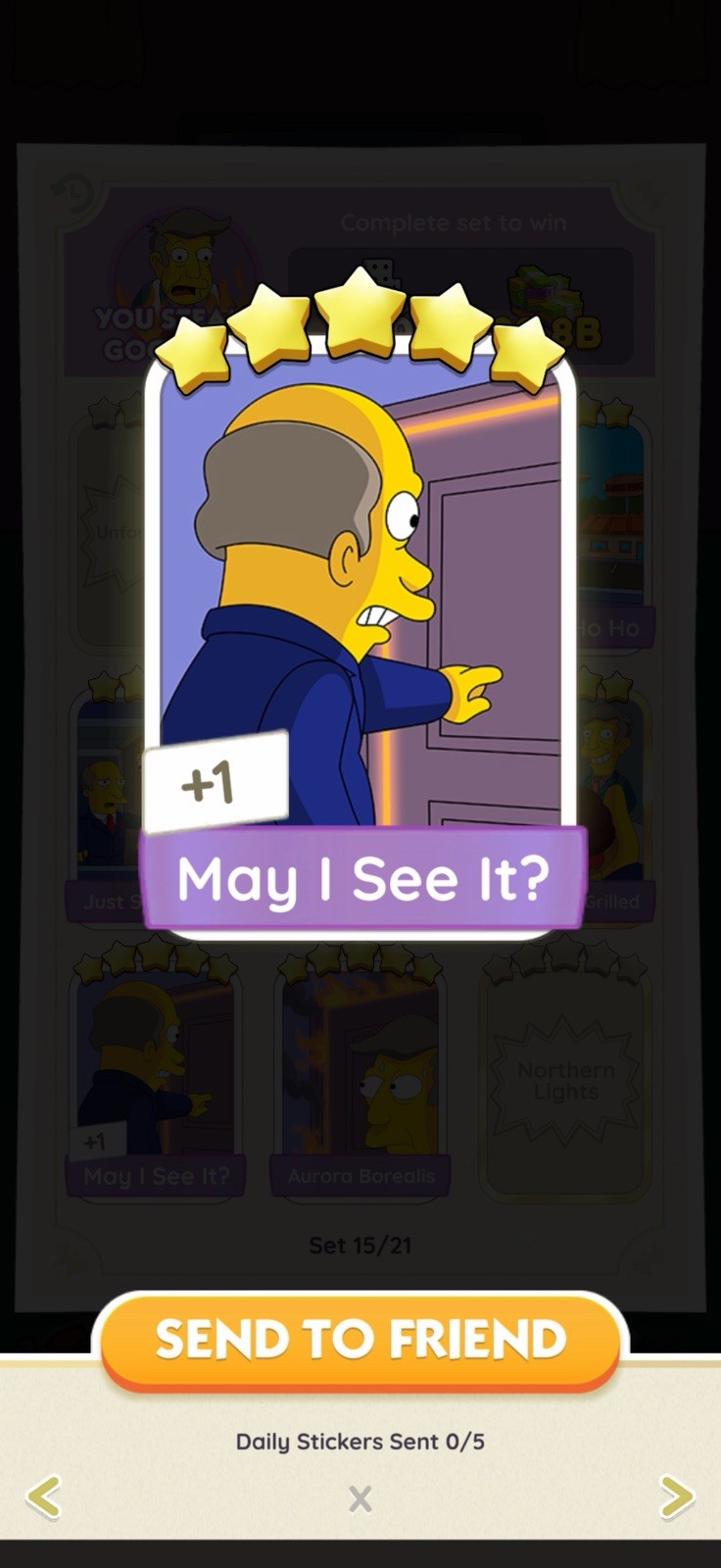 May I See It? ⭐Monopoly Go Sticker MOGO The Simpsons Go! Stickers 🌟FastDelivery
