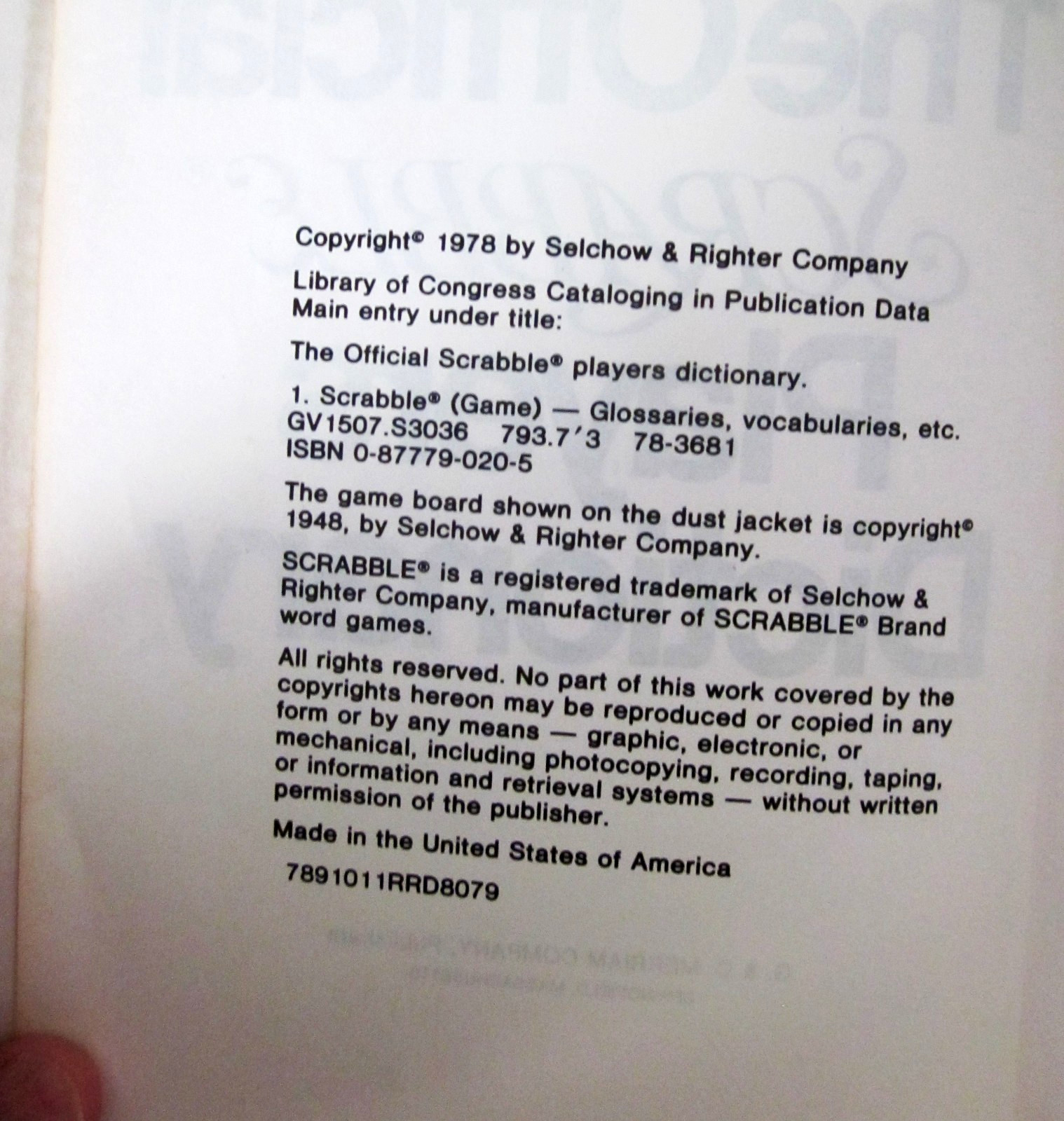 Deluxe Scrabble 1982 Game Turntable Edition Selchow & Righter + Scrabble Book