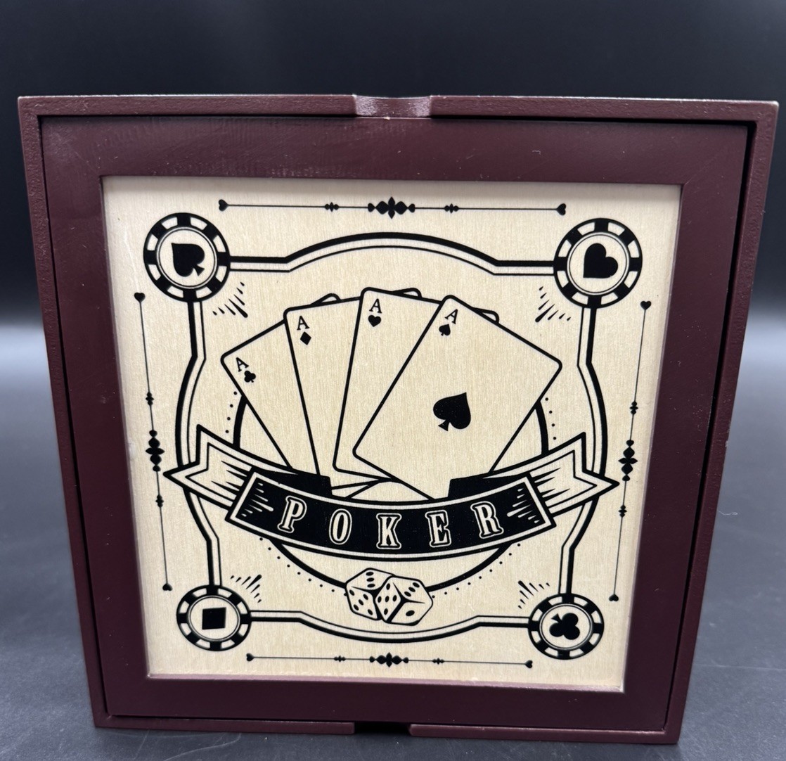 Poker Chips Cards Dice Set Game Box New Father’s Day Gift Idea