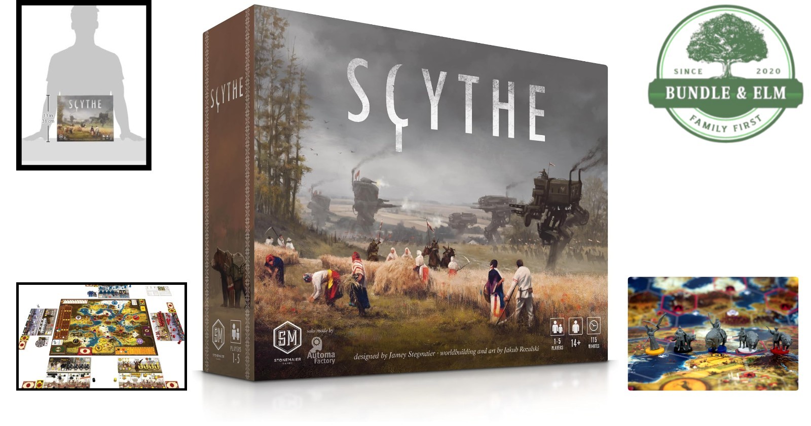 Engine-Building Strategy Board Game for 1-5 Players, Area Control, Mechs