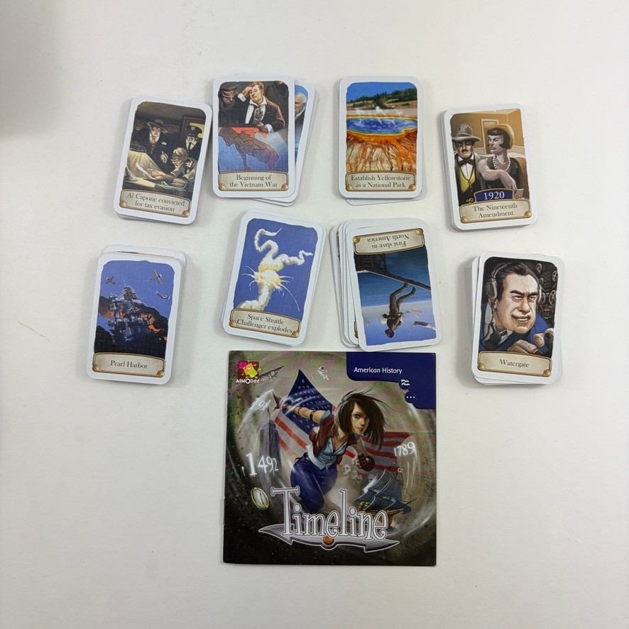 Timeline American History Card Game Asmodee Complete With Instructions