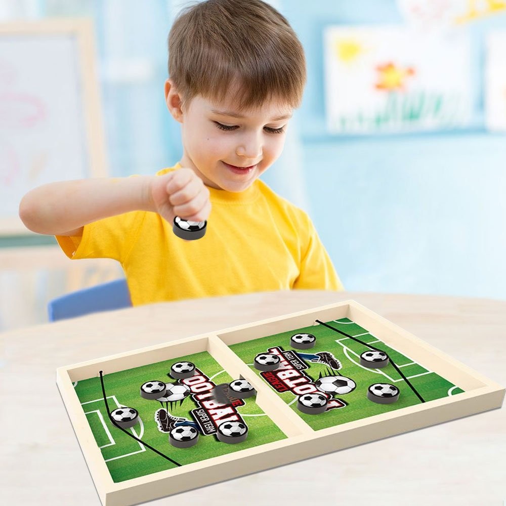 Fast Sling Puck Game Hockey Games Wooden Board Table Toy Family Games JQ