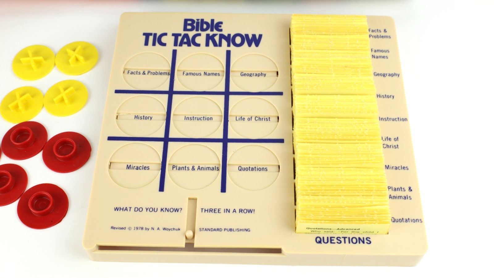 Vintage 1978 Tic Tac Know Bible Game