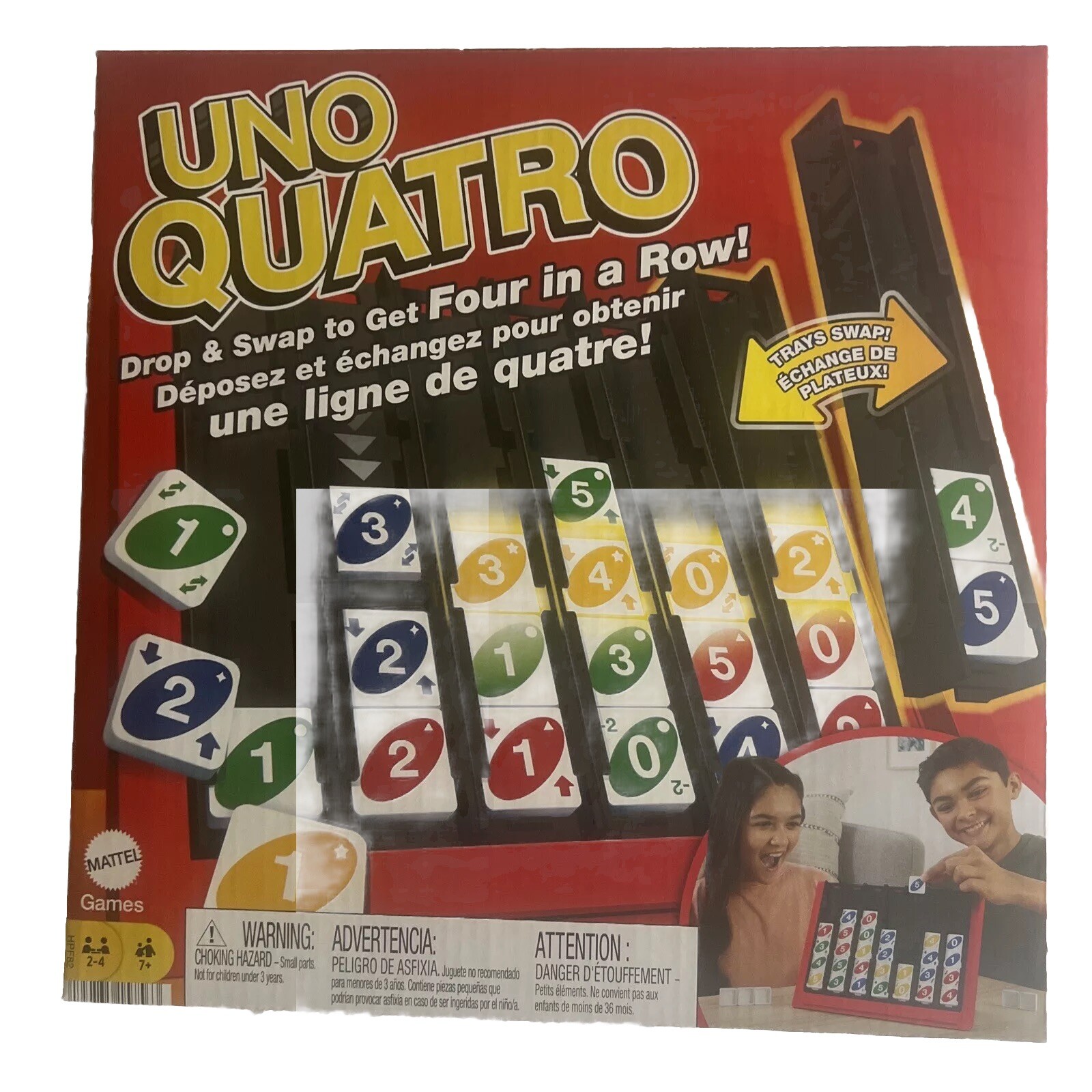Uno Quatro Game Family Gaming Travel Size Party Game Board Games Toys Kid Age 7+