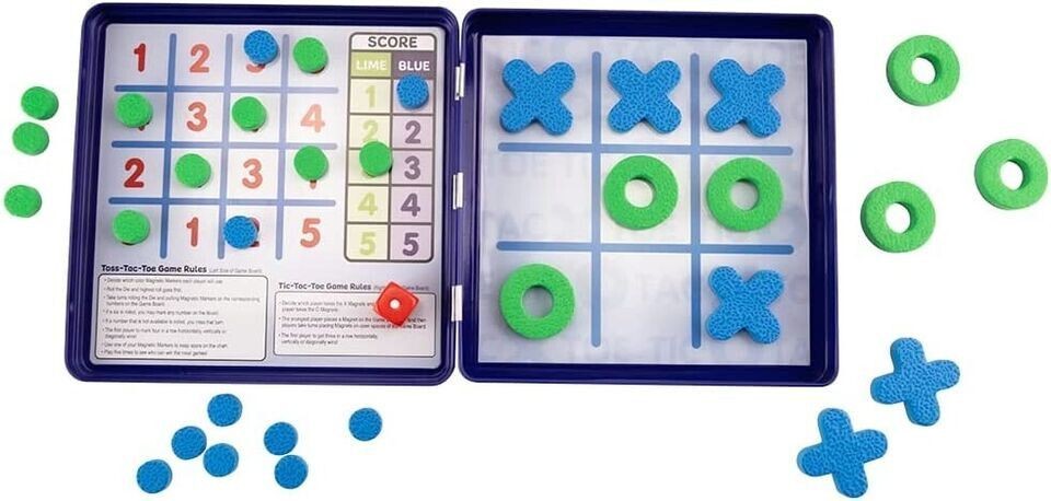 PlayMonster Tic Tac Toe Magnetic Travel Game Take N Play Storage Case Ages 4+