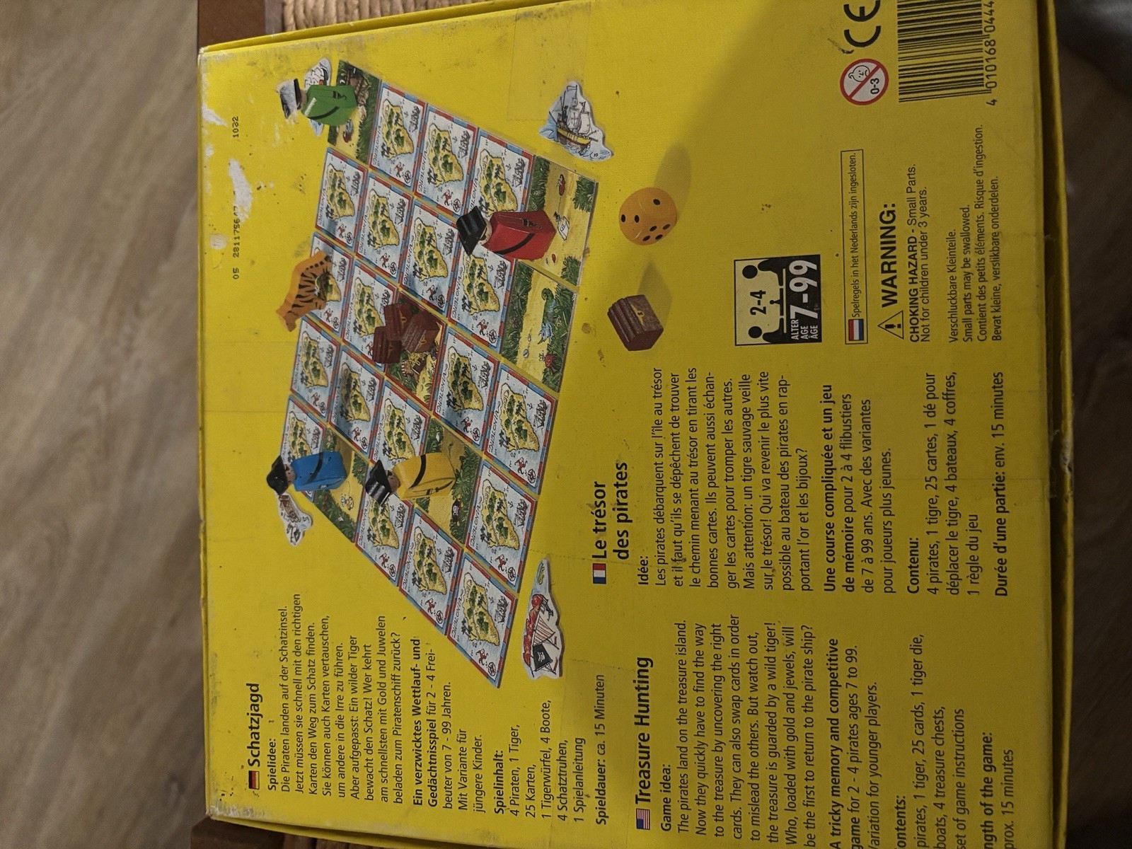 Treasure Hunting Haba Board Game. Schatzjago Tiger Die Replaced With A Different