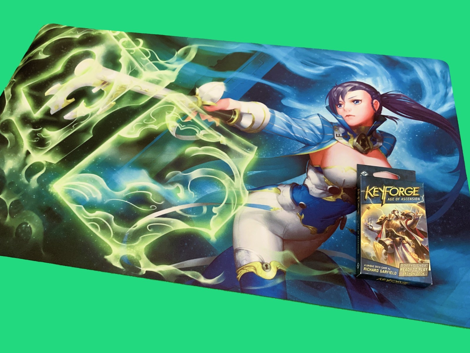 KeyForge: Age of Ascension Bundle | Archon Deck & Storm Crawler Playmat | New