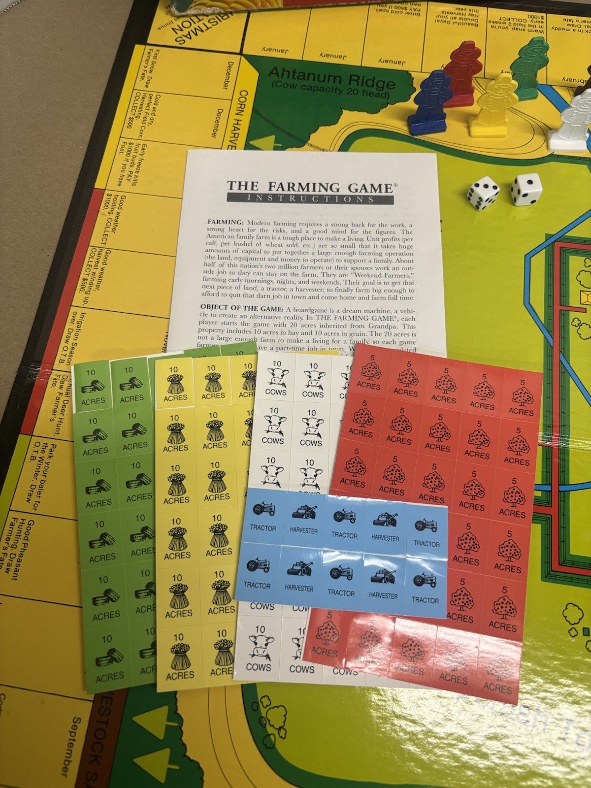 Vintage The Farming Game, Harvest the Fun! By Weekend Farmer Board Game Complete