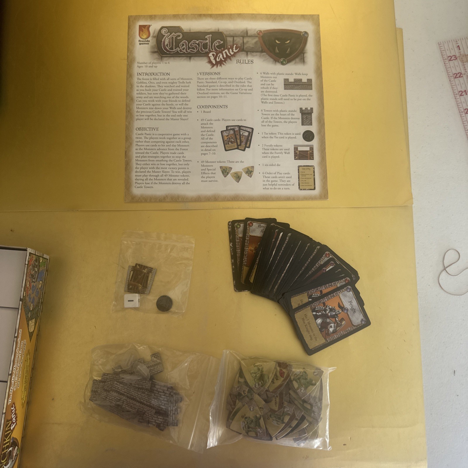 2010 Fireside Games Castle Panic Board Game 1st Edition, 15th Printing complete